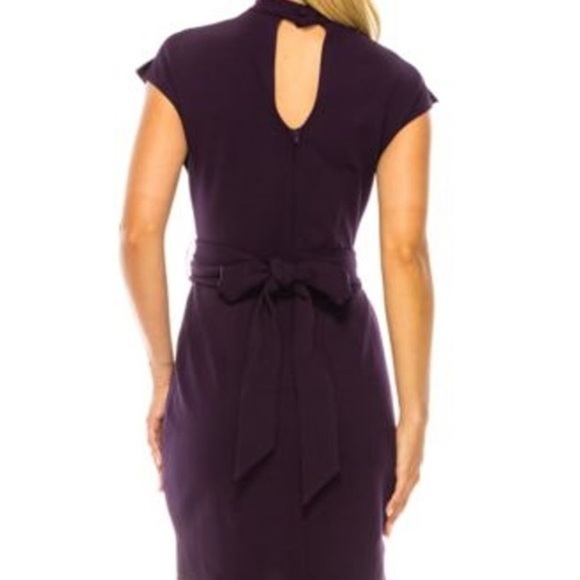 Juniors' Cap-Sleeve Mock-Neck‎ Tie-Waist Dress size-7/8 - Picture 2 of 10
